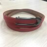 Ремень 933, красный/черная пряжка