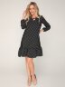 Платье 211/1  черный горох