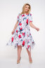 Платье 169, белый/цветы