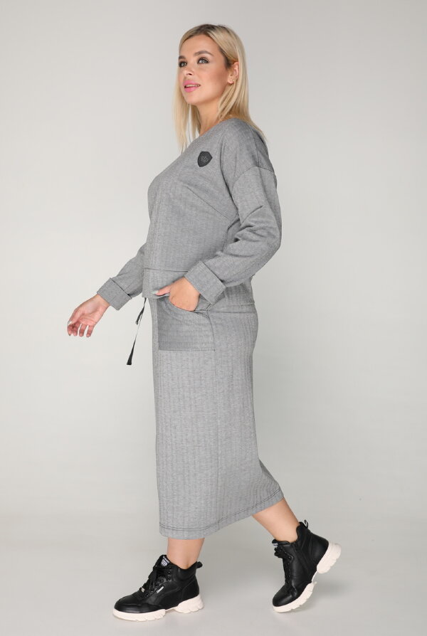 Костюм 2-109, серый/ёлочка