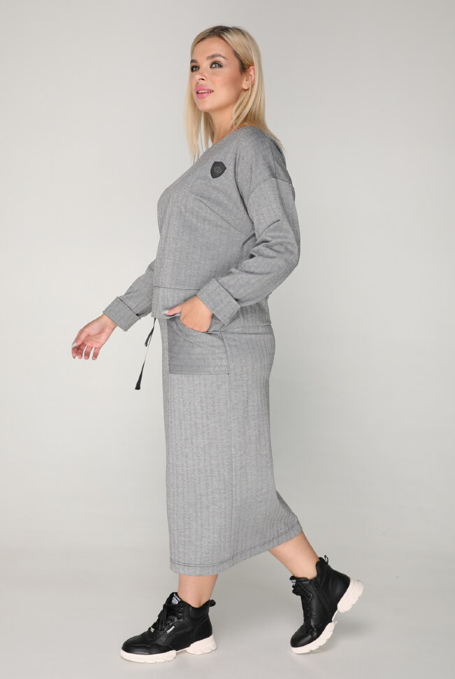 Костюм 2-109, серый/ёлочка