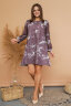 Платье 418, какао/принт