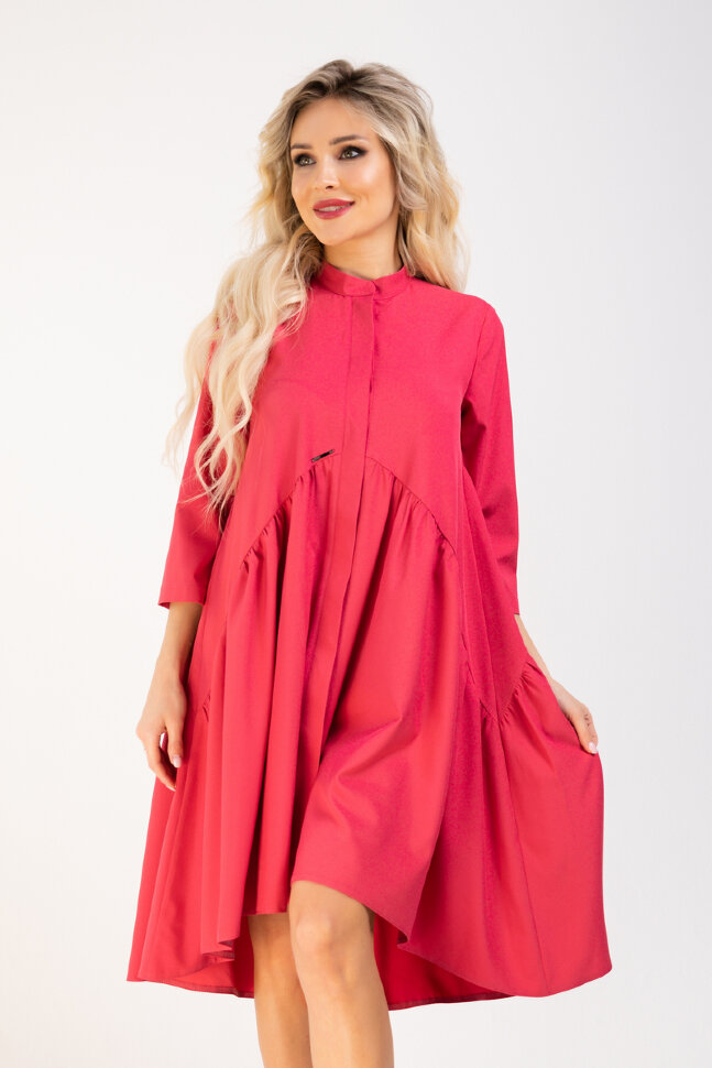 Платье 157/1 сахарная клюква