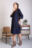Платье 453/1, синий/замша