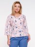 Блуза 170/1, персик/принт
