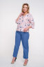 Блуза 170/1, персик/принт