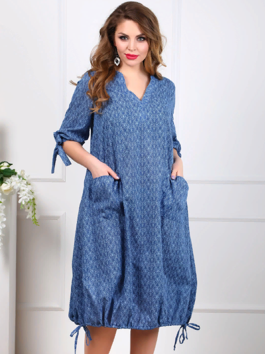 Платье 054/2 ПР голубой