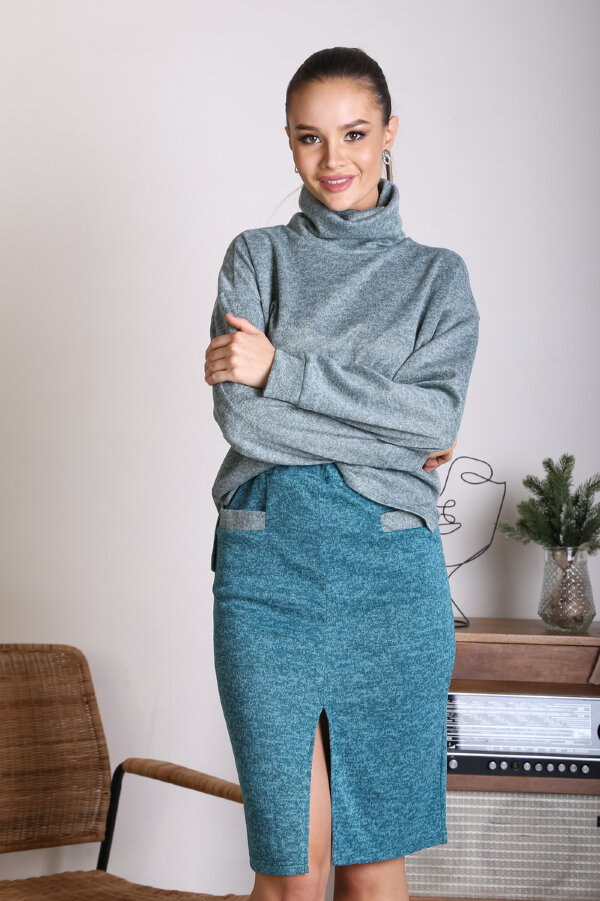 Костюм 2-305/1, мята/меланж