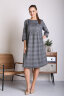 Платье 108/6, шоколад/клетка