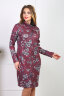 Платье 031/2, бордо/цветы