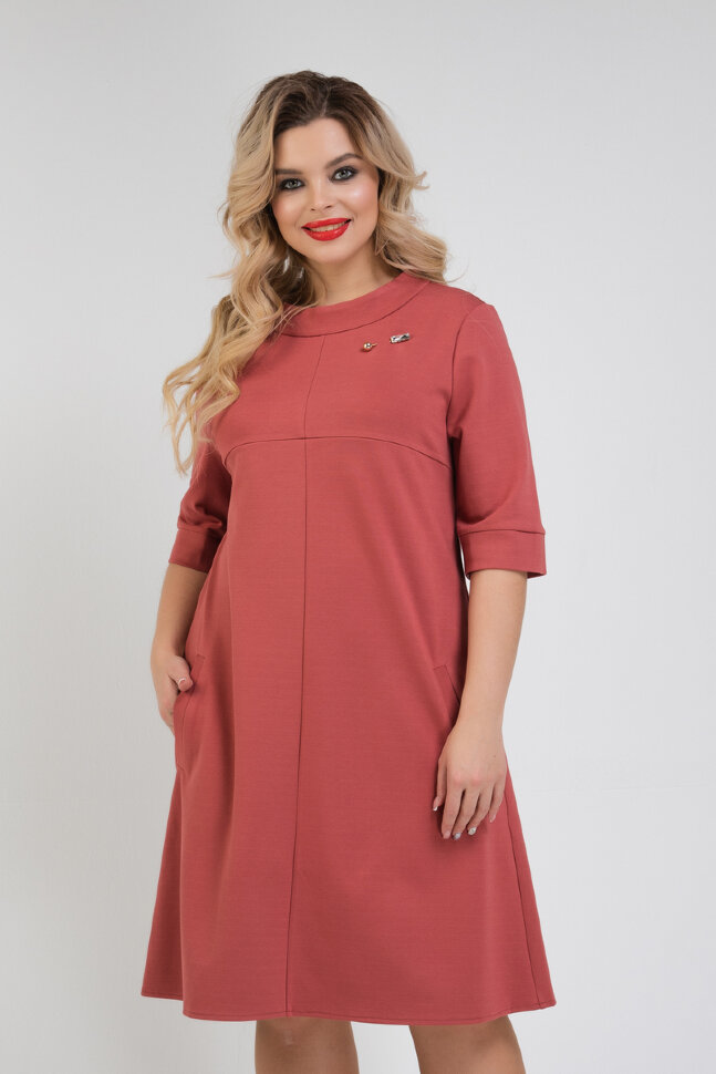 Платье 320/2-УЦ пыльный каштан
