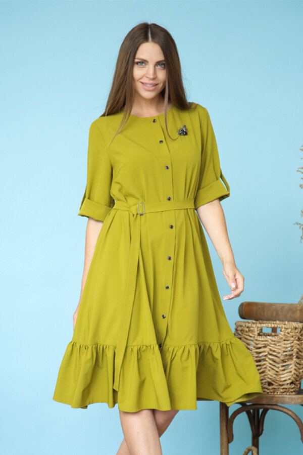 Платье 234 оливковый