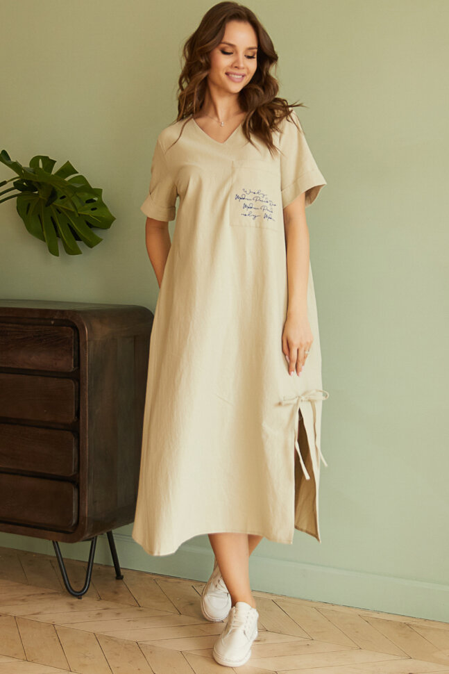 Платье 346/11, фисташка/принт