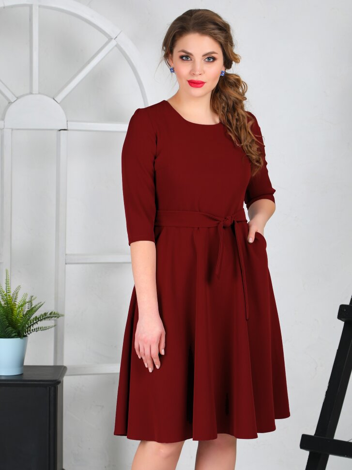 Платье 118/1, бордовый