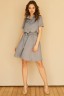 Платье 489/2, стальной/мелкий горох