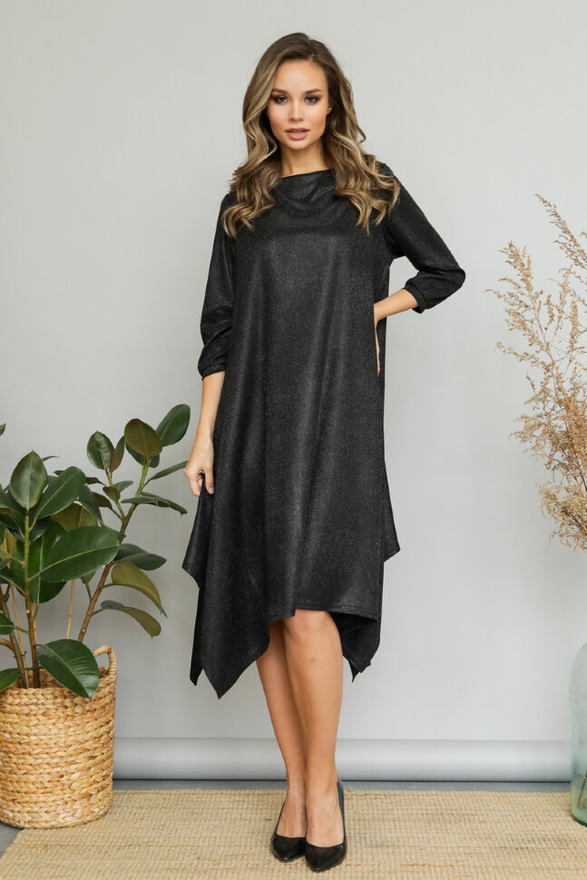 Платье 106/6, черный/песок