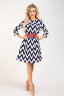 Платье 097/10-УЦ темно-синий/зигзаг
