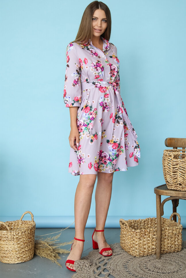 Платье 149/3 цветочный принт