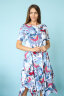 Платье 169/2, голубой/цветы