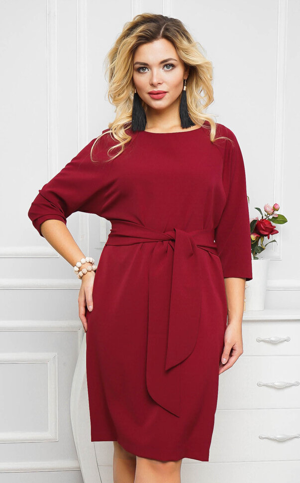 Платье 030, бордовый
