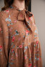 Платье 173-2, медный/цветы
