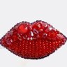 Брошь 946, губы красные