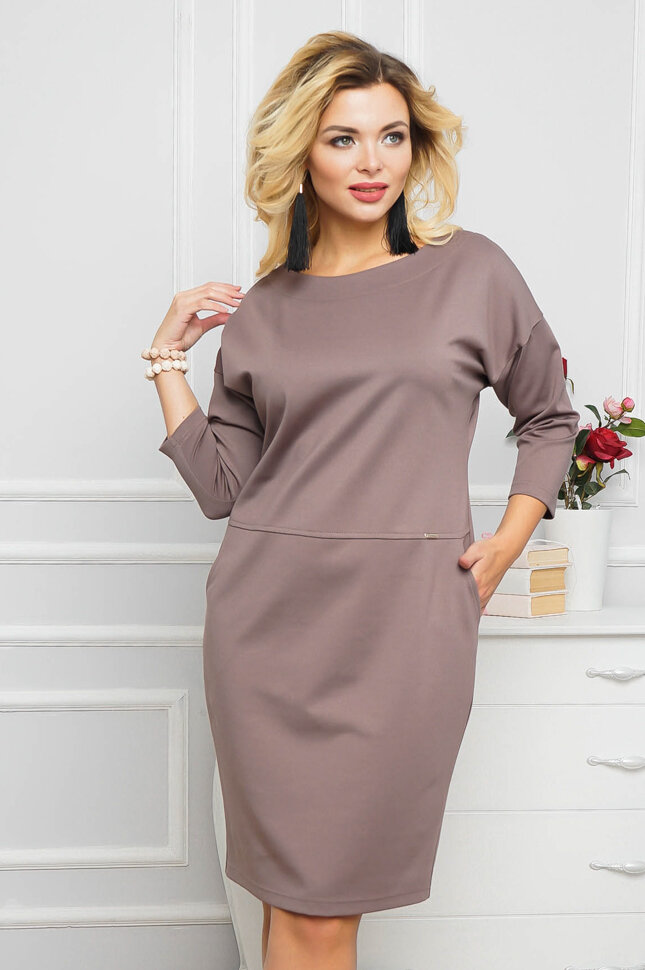 Платье 026, кофейный