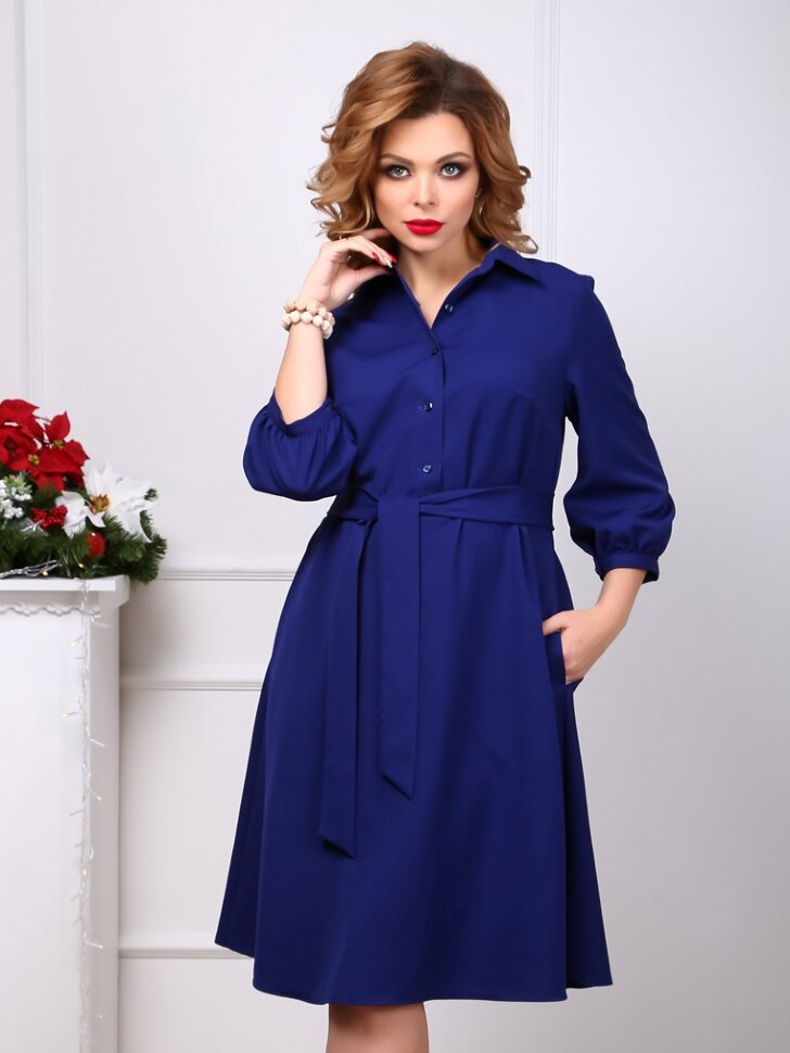 Платье 083/1, ультрамарин