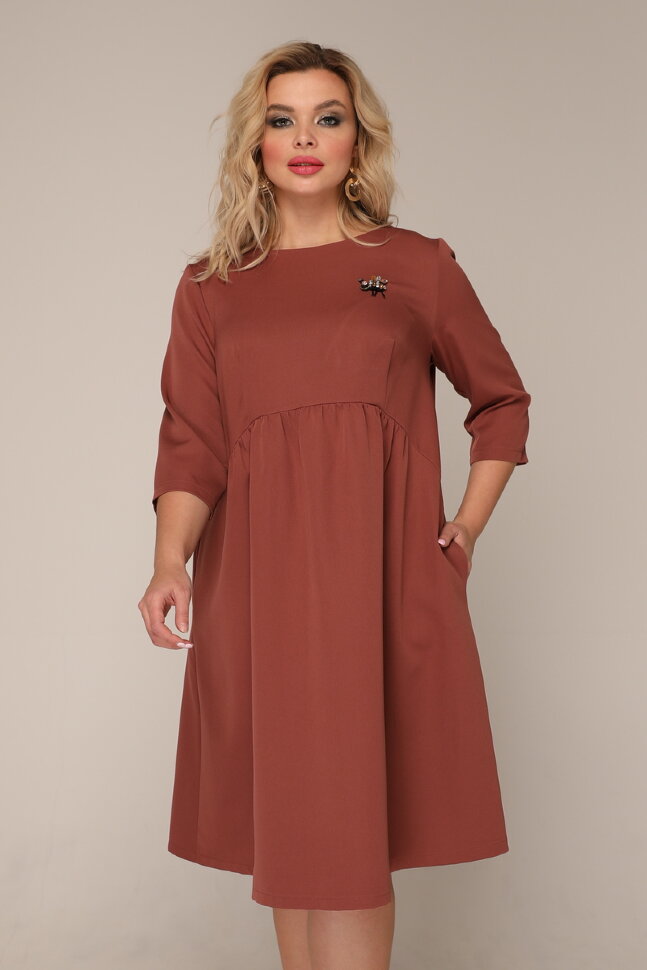 Платье 108/5 коричневая медь