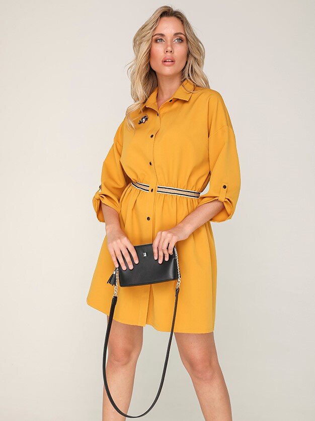 Платье 218/1 горчичный