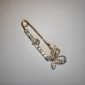 Булавка большая бабочка/стразы