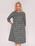 Платье 108/4, серый/клетка