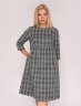 Платье 108/4, серый/клетка