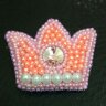 Брошь 909 Корона розовая