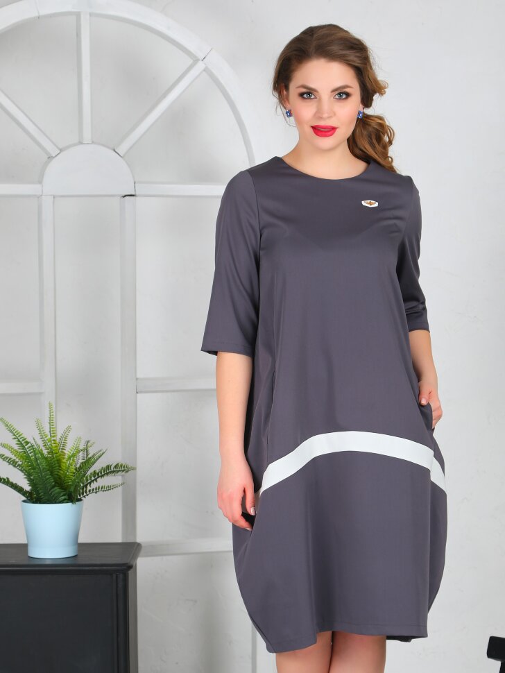 Платье 055, серый