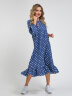 Платье 210/1 синий/горох