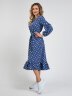 Платье 210/1 синий/горох