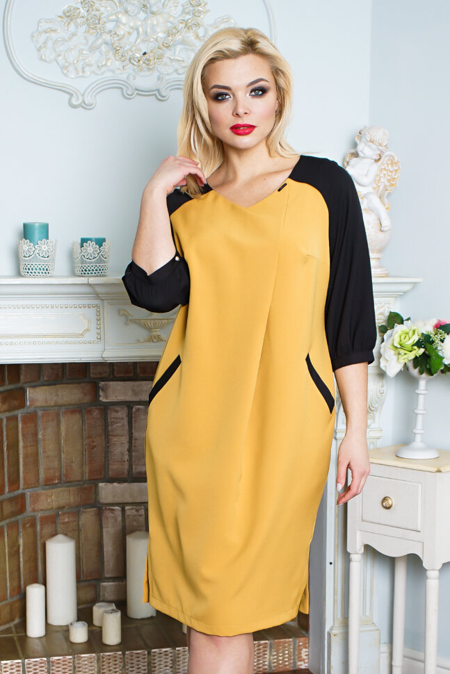 Платье 036/2, горчичный